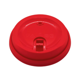 CCF 10-24OZ(D90MM) Premium PP Plastic Lock-Back Lid For Paper Coffee Cup - Red 1000 Pieces/Case