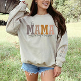 50% OFF❤️Personalized I Wear My Heart On My Sleeve Mama Sweatshirt