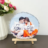 50%OFF Custom Natural Wood Slice With Photo And Engraved Text - Mother's Day Gift