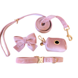 blush pink velvet walk set bundle (everything but harness) - $74 value!