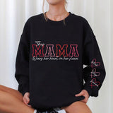 50% OFF❤️Personalized I Wear My Heart On My Sleeve Mama Sweatshirt