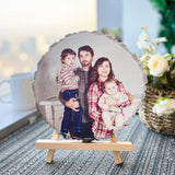 50%OFF Custom Natural Wood Slice With Photo And Engraved Text - Mother's Day Gift