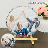 50%OFF Custom Natural Wood Slice With Photo And Engraved Text - Mother's Day Gift