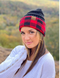 Buffalo Check Knit CC Beanie