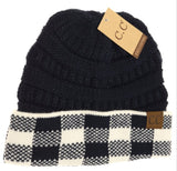 Buffalo Check Knit CC Beanie