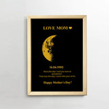 50% OFF Custom Art Frame/ REAL MOON PHASE - For Mother's Day Gift