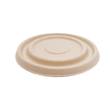 32OZ(D215MM) 100% COMPOSTABLE Bagasse Molded Fiber Round Container Lid - 400 Pieces/Case