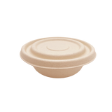 16OZ(D165MM) 100% COMPOSTABLE Bagasse Molded Fiber Round Container Lid - 1000 Pieces/Case