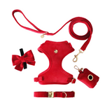 winterberry red velvet walk set bundle with harness - $106 value!