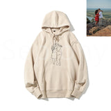 Seplony™ Personalized Photo Line Drawing Embroidered Hoodie