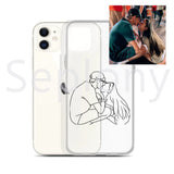 Custom Line Art Phone Case(Transparent)