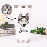 Personalized Pets Drawing Stainless Steel Tumbler