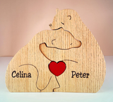 Handcrafted Wooden Bears Family Puzzle - Wooden Animal Carvings