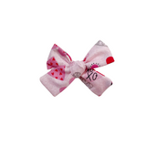 xoxo hearts hair bow