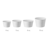 CCF 10OZ(D96MM) Ice Cream Paper Cup - White 1000 Pieces/Case