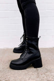 Carmen Combat Boot in Black