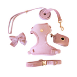 blush pink velvet walk set bundle with harness - $106 value!