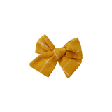 butterscotch plaid hairbow