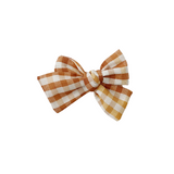 caramel gingham hairbow