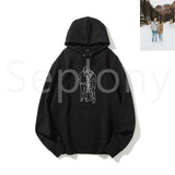 Seplony™ Personalized Photo Line Drawing Printed Hoodie / Crewneck