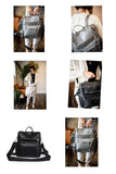 THE AVA CONVERTIBLE BAG/BACKPACK in Black, Dark Gray and Light Gray