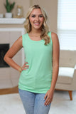 The Ava Tank in Lime Green and Pink