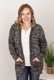 Carly Confetti Dot Cardigan in Black