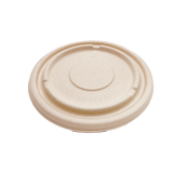 32OZ(D215MM) 100% COMPOSTABLE Bagasse Molded Fiber Round Container Lid - 400 Pieces/Case