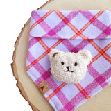 sweet lilac teddy dog bandana