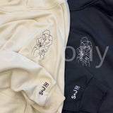 Seplony™ Personalized Photo Line Drawing Embroidered Hoodie