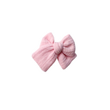 baby pink gauze hairbow