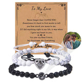 SEPLONY™ Custom Personalized Photo Natural Stones Bracelet