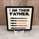 SEPLONY™ I Am Their Father Engraved Wooden Sign