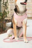 blush pink velvet adjustable harness