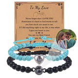 SEPLONY™ Custom Personalized Photo Natural Stones Bracelet