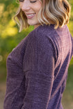 Brittney Button Sweater in Purple