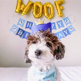 blue barkday dog bandana