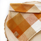 caramel pop flannel dog bandana