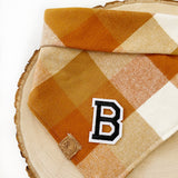 caramel pop letterman dog bandana