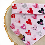 xoxo hearts dog bandana