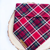 cardinal plaid dog bandana