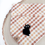 caramel gingham with kitty dog bandana