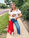 V Neck Football Jersey Tee - Queen of Sparkles x Amelia's Collab