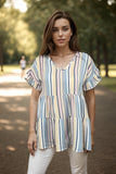 Angelic Striped Short Sleeve