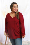 Burgundy - Pocket Top