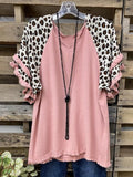 The Lanie Leopard Sleeve Tunic