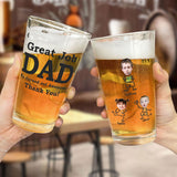 Personalized Photo Beer Glass for Dad,Fathers Day Gift, New Dad, Stepdad, Bonus Dad