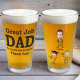 Personalized Photo Beer Glass for Dad,Fathers Day Gift, New Dad, Stepdad, Bonus Dad