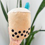 boba milk tea squeaker dog toy