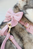 blush pink velvet bow